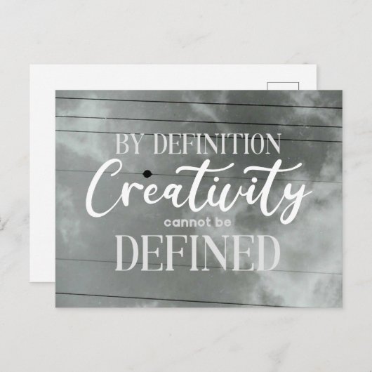 定義によって創造性を定義できない – 引用文 ポストカード (正面/裏面)