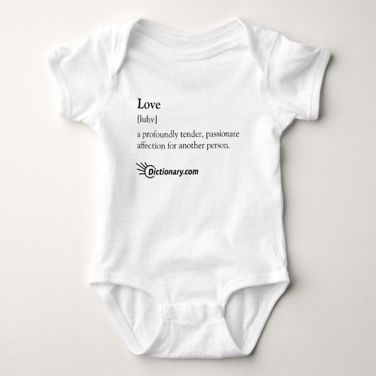 定義を使って ベビーボディスーツ (正面)