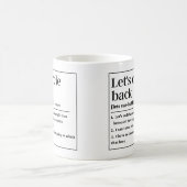 定義を元に戻そうおもしろい コーヒーマグカップ (中央)