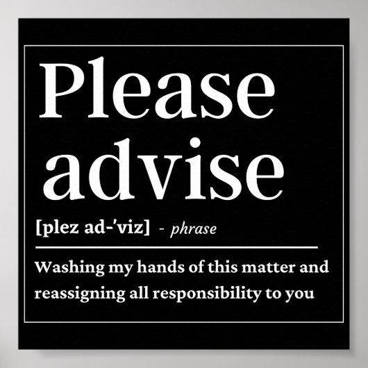 定義を通知おもしろいする ポスター (正面)