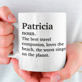 定義パーソナライズされた付きフレンド名おもしろい前 コーヒーマグカップ