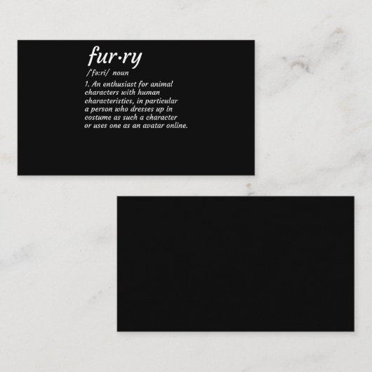 定義ファンダムファリーズデザインコスプレ 名刺 (正面/裏面)