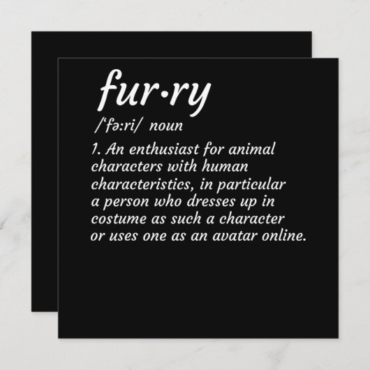 定義ファンダムファリーズデザインコスプレ 招待状 (正面/裏面)