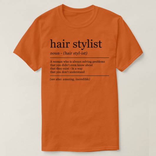 定義ヘアスタイリスト美容師の卒業 Tシャツ (デザイン正面)
