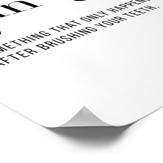 定義空腹 ポスター (角)