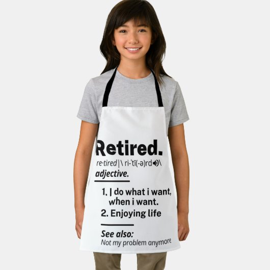 定義退職した名詞、除おもしろい外ギャグギフト エプロン (インサイチュ)