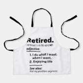 定義退職した名詞、除おもしろい外ギャグギフト エプロン (正面)