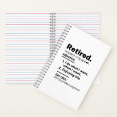 定義退職した名詞、除おもしろい外ギャグギフト ノートブック (内側)