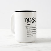 定義 – パート2ナースの定義 ツートーンマグカップ (正面左)