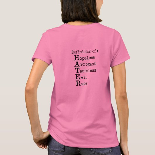 定義: HATER Tシャツ (裏面)