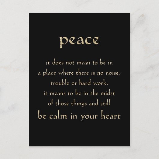 定義PEACE CALMハートコメント式S ポストカード (正面)