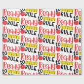 定規とリンゴでルールを設定できる ラッピングペーパー (フラット)