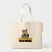 定規の就学前のTシャツおよびギフトを持つくま ラージトートバッグ (正面)