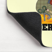 定規の幼稚園のTシャツおよびギフトを持つくま マウスパッド (コーナー)