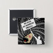 定規は無能なimbecilesです 缶バッジ (正面&裏面)