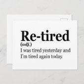 定退職した義おもしろい退職父ギフト ポストカード (正面/裏面)