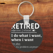 定退職した義おもしろい,退職退職した キーホルダー (正面)