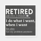 定退職した義おもしろい,退職退職した スタンダードランチョンナプキン (正面)