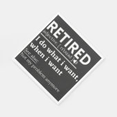 定退職した義おもしろい,退職退職した スタンダードランチョンナプキン (角)