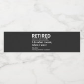 定退職した義おもしろい，退職退職した ペットボトルラベル (シングルラベル)