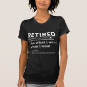 定退職した義おもしろい,退職退職した Tシャツ (正面)