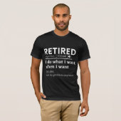 定退職した義おもしろい,退職退職した Tシャツ (正面フル)