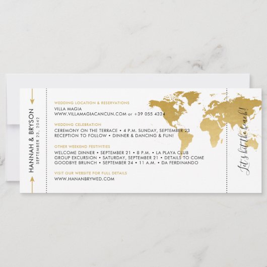 宛先の結婚式の場所の日付変更 案内状 (裏面)