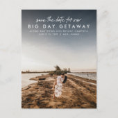 宛先の結婚式の日付の保存 案内ポストカード (正面)