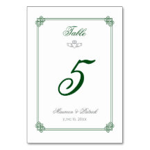 宛先アイルランドのテーブル番号