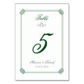 宛先アイルランドのテーブル番号 テーブルナンバー (裏面)