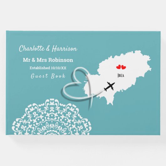 宛先イビサ結婚スペイン ゲストブック (正面)