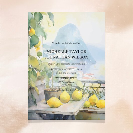 宛先ウェディングイタリアカプリシンクテレ 招待状