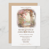 宛先ウェディングイタリアトスカニーフローレンス 招待状 (正面/裏面)