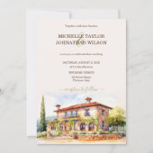 宛先ウェディングイタリアトスカニーフローレンス 招待状 (正面)