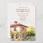 宛先ウェディングイタリアトスカニーフローレンス 招待状 (正面)