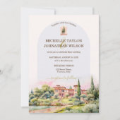 宛先ウェディングイタリアトスカニーフローレンス 招待状 (正面)