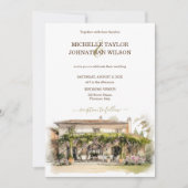 宛先ウェディングイタリアトスカニーフローレンス 招待状 (正面)