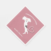 宛先ウェディングイタリアヨーロッパバラ金ゴールド スタンダードランチョンナプキン (角)