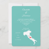 宛先ウェディングイタリアヨーロッパ 招待状 (正面)