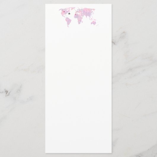 宛先ウェディングウォーターカラーワールドマップメニュー メニュー (裏面)