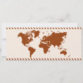 宛先ウェディングオレンジボーディングパスQRコード 招待状 (裏面)