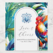 宛先ウェディングカスタムボトルワインラベル ワインラベル (シングルラベル)