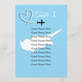 宛先ウェディングキプロスマップテーブルプランカード 招待状