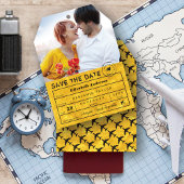 宛先ウェディングクラス金ゴールド荷物タグフォト セーブザデート