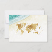 宛先ウェディングコンパスモノグラムQRコード 出欠カード (裏面)