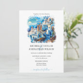 宛先ウェディングサントリーニギリシャ島 招待状 (スタンド正面)