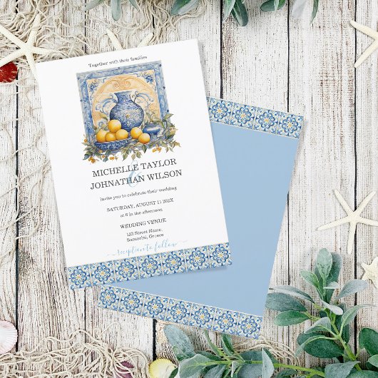 宛先ウェディングサントリーニギリシャ島 招待状