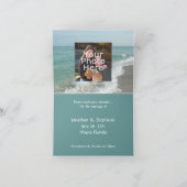 宛先ウェディングサンドの日付を保書存 案内状 (内部)