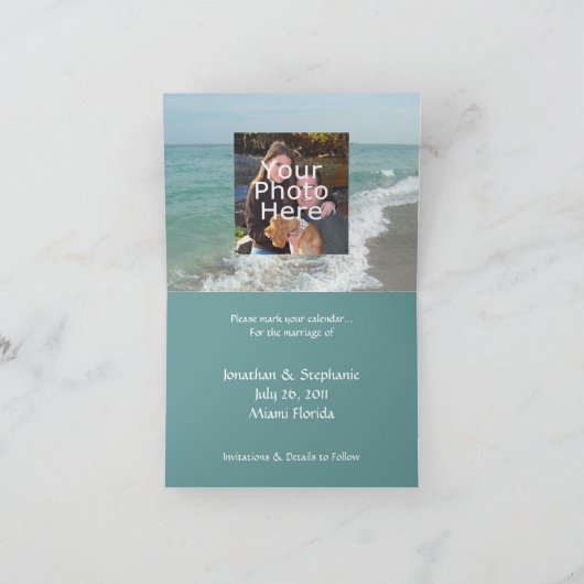 宛先ウェディングサンドの日付を保書存 案内状 (内部)