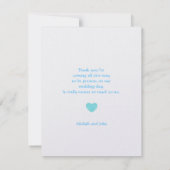 宛先ウェディングシーホース歓迎ゲストカード サンキューカード (裏面)